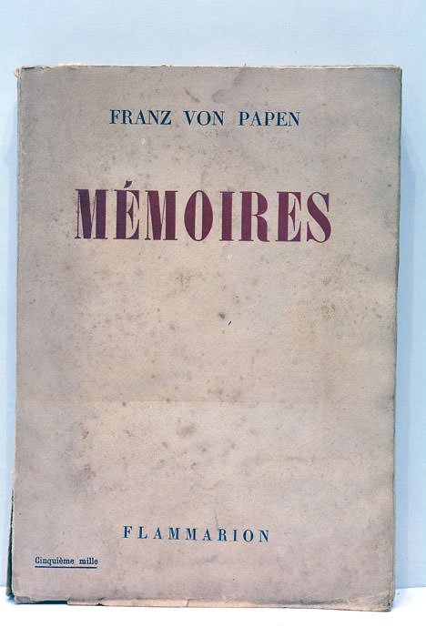 Mémoires. Traduit de l'allemand par Max Roth.