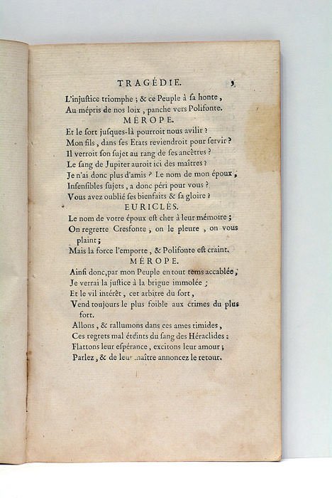 Mérope Tragédie, représentée pour la première fois par les Comédiens …