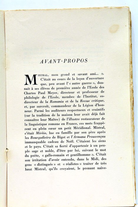 Mistral. Ami de la science et des savants. Orné de …