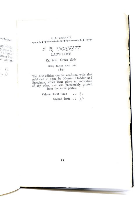 Modern first editions: Points and values.