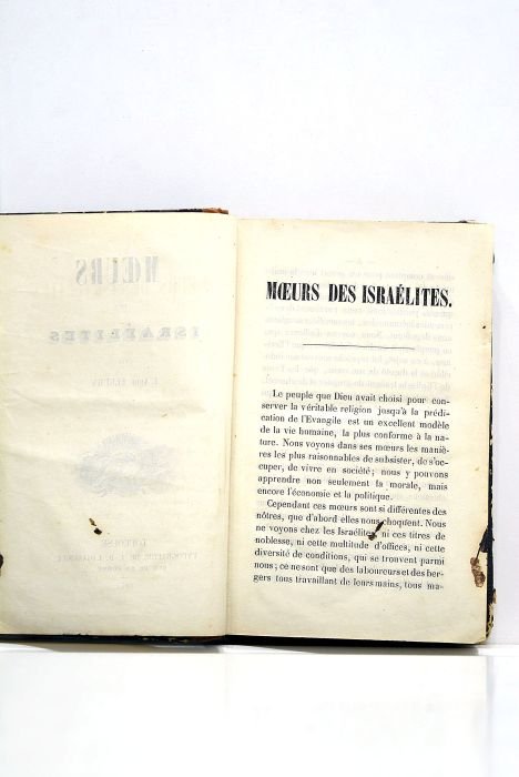 Moeurs des Israélites.