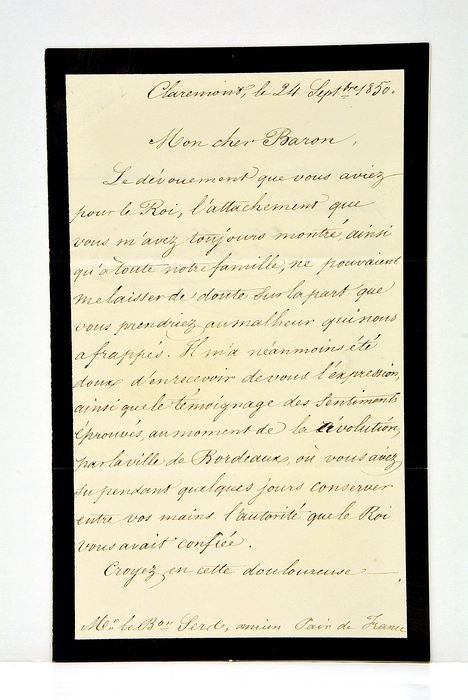 Mon cher Baron …