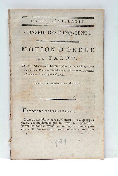 Motion d'ordre, tendante à ce que le Conseil s'occupe d'une … | Immagine Gallery 2