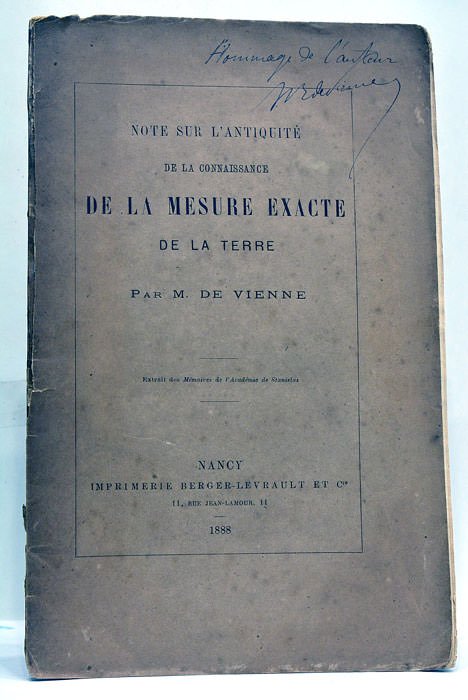 Note sur l'Antiquité de la Connaissance de la Mesure Exacte …