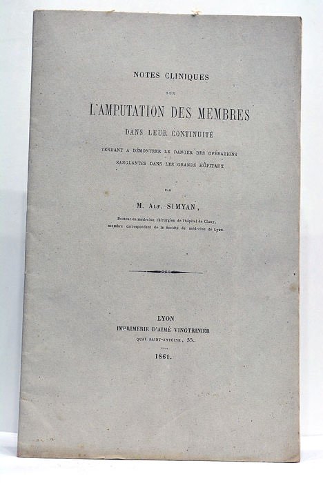 Notes cliniques sur l'amputation des membres dans leur continuité tendant …