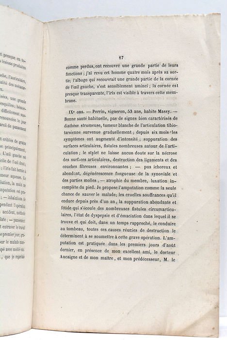 Notes cliniques sur l'amputation des membres dans leur continuité tendant …