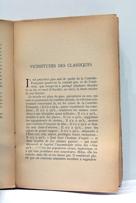 Notes de Théâtre. 1940-1950.