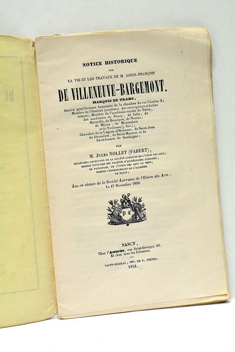 Notice Historique sur la vie et les travaux de M. …