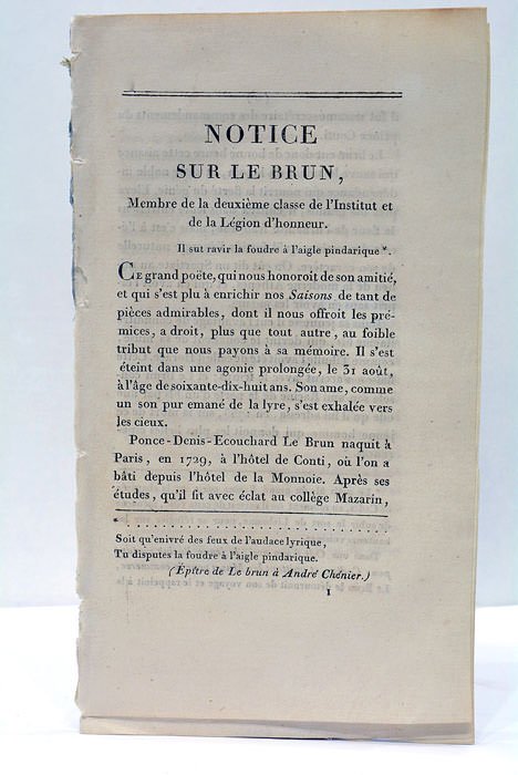 Notice sur Le Brun, Membre de la deuxième classe de …