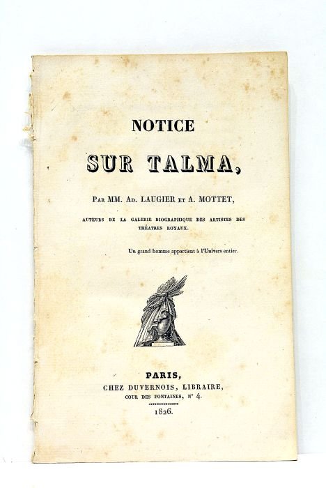 Notice sur Talma.