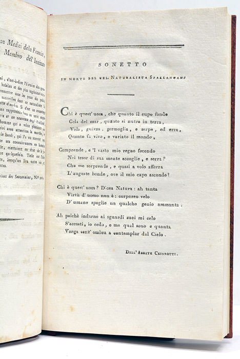 Notices sur la Vie littéraire de Spallanzani, Professeur d'Histoire Naturelle …