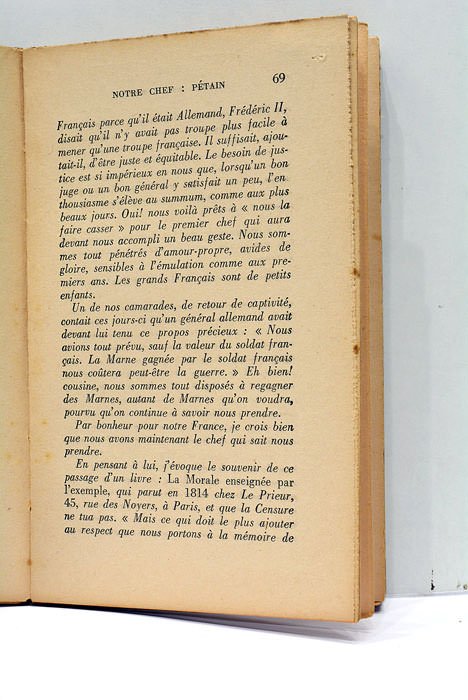 Notre Chef Pétain. Préface d'Abel Bonnard de l'Académie Française.