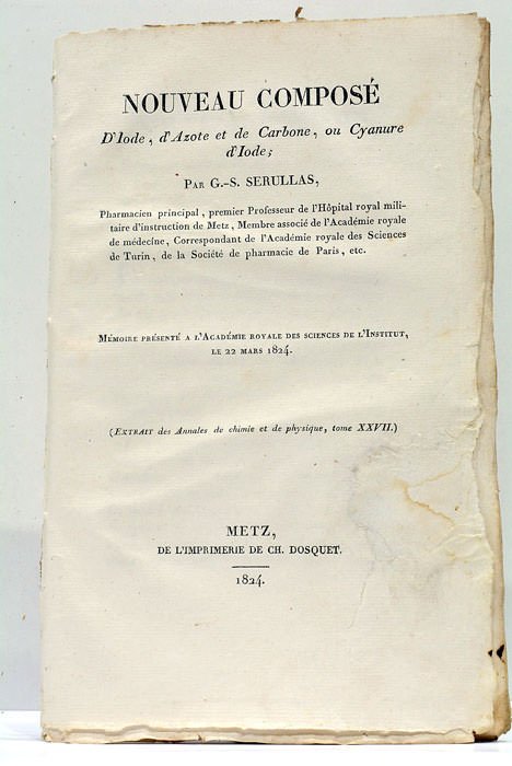 Nouveau Composé d'Iode, d'Azote et de Carbone, ou Cyanure d'Iode. …