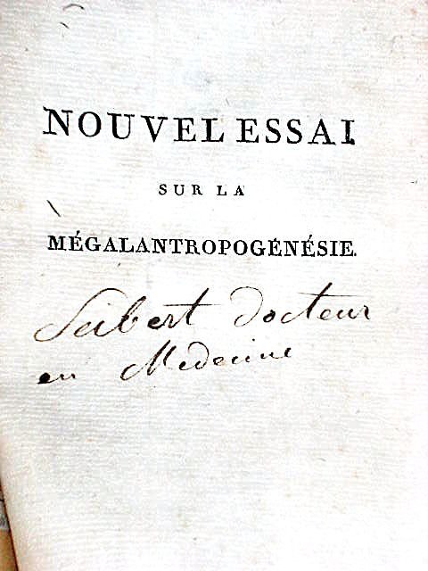Nouvel Essai sur la Mégalantropogénésie, ou l'art de faire des …