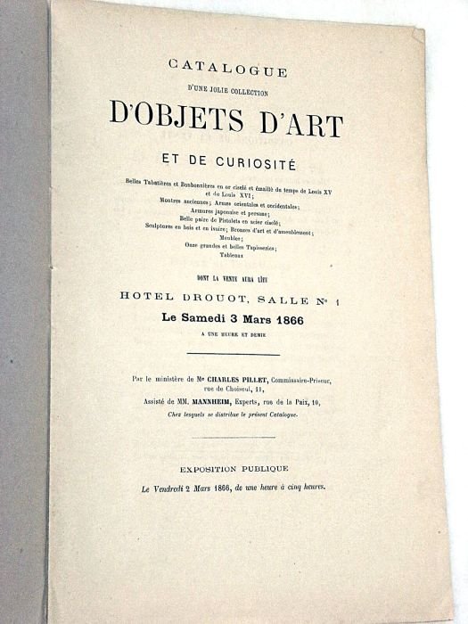 OBJETS d'art et de curiosité.