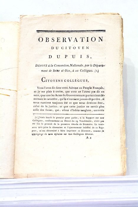 Observation du Citoyen Dupuis, député à la Convention Nationale, par …