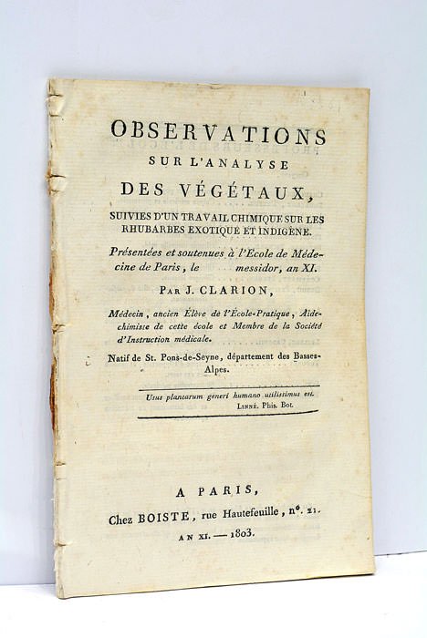 Observations sur l'analyse des Végétaux, suivies d'un travail chimique sur …