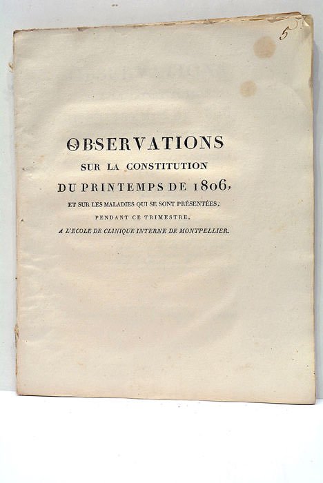 Observations sur la constitution du printemps de 1806, et sur …