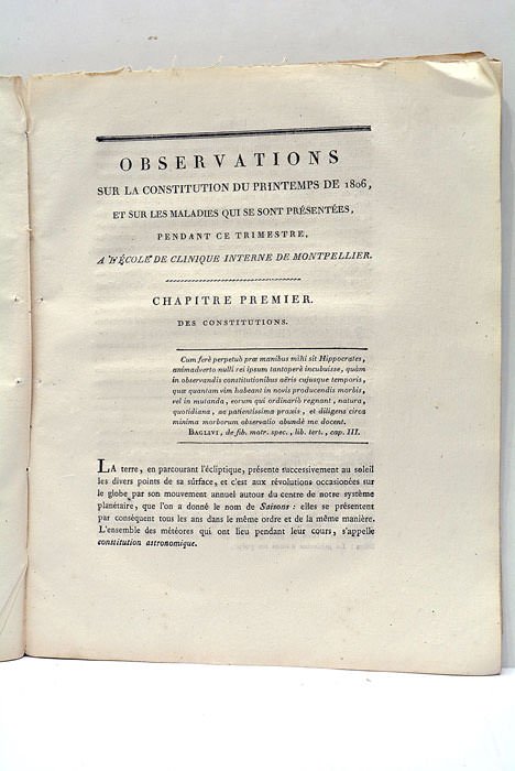 Observations sur la constitution du printemps de 1806, et sur …