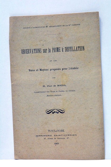 Observations sur la prime à distillation et les Voies et …