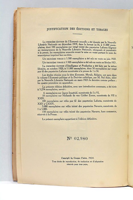 Oeuvre Économique - I. L'Économie nouvelle. L'intelligence et la production. …