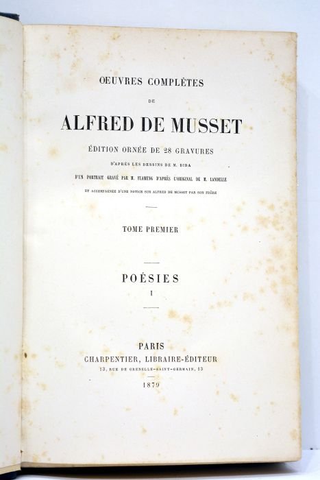 Oeuvres complètes d'Alfred de Musset. Edition ornée de 28 gravures …