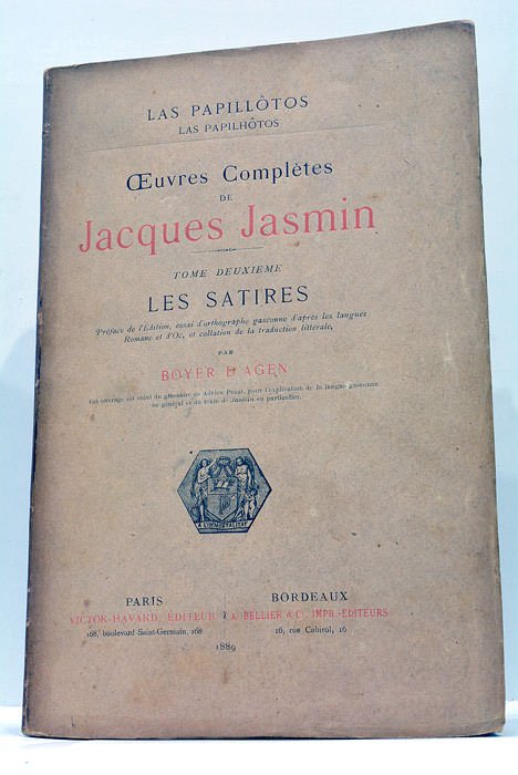 Œuvres complètes de Jacques Jasmin. Tome deuxième. Les satires.