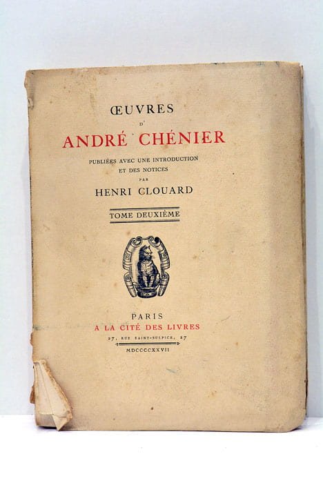 OEUVRES D'ANDRÉ Chénier.
