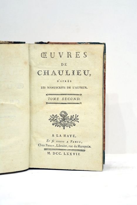 Oeuvres, d'après les manuscrits de l'auteur. Tome second.