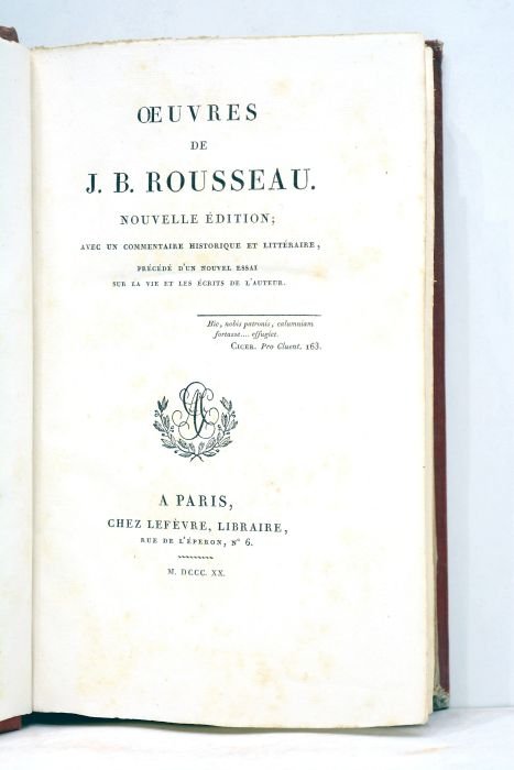 Oeuvres. Nouvelle édition. Avec un commentaire historique et littéraire. Précédé …