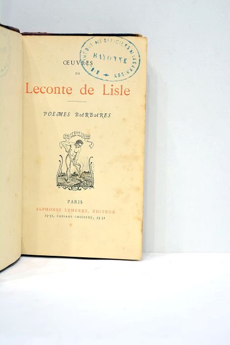 Oeuvres. Poèmes barbares.