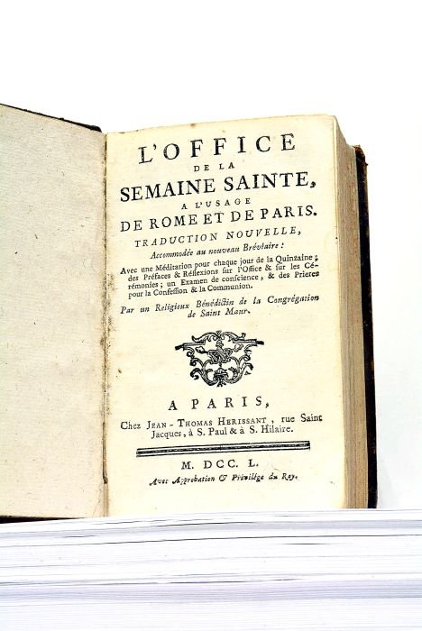 OFFICE (L') de la Semaine Sainte à l'usage de Rome …