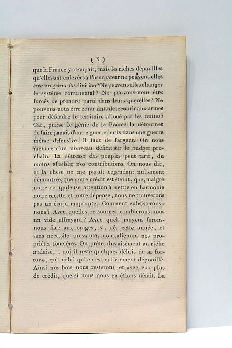 Opinion sur l'emprunt de cent millions.