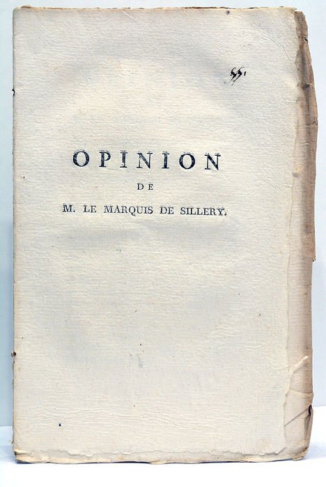 Opinion sur la permanence de l'Assemblée Nationale; sur l'Organisation del'Assemblée …