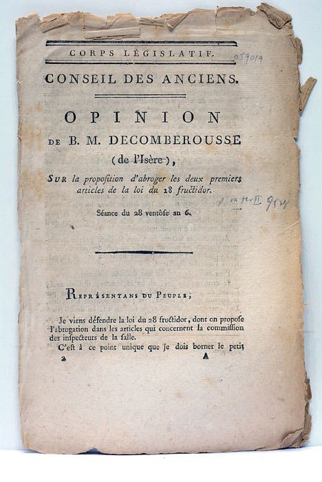 Opinion sur la proposition d'abroger les deux premiers articles de …