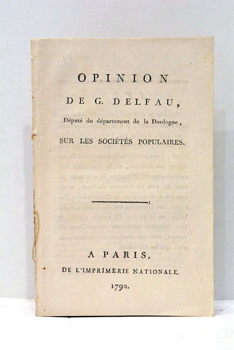 Opinion sur les Sociétés Populaires.