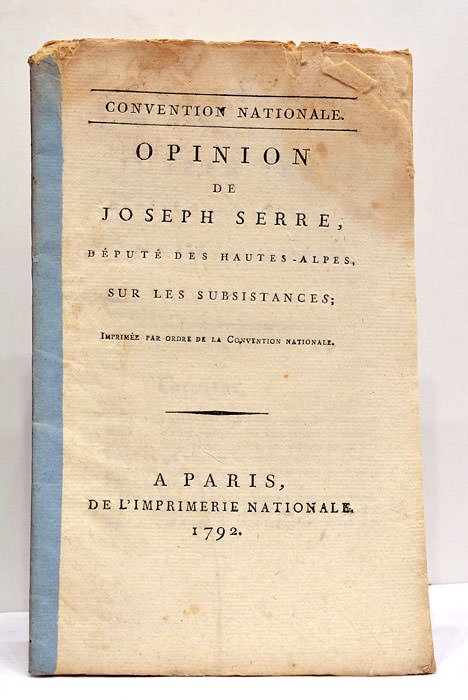 Opinion sur les subsistances.