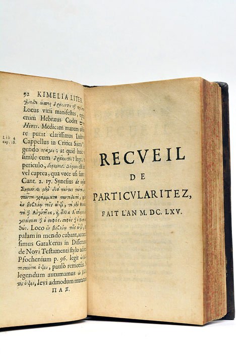 Opuscula. Paris, Sebastien Mabre-Cramoisy, 1668. RELIÉ AVEC (à la suite): …