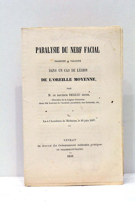 Paralysie du nerf facial produite à volonté dans un cas …