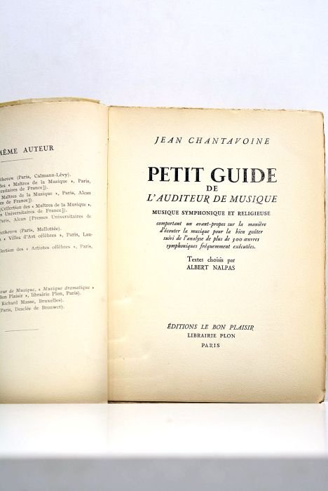 Petit guide de l'auditeur de musique. Musique symphonique et religieuse …