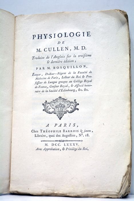 Physiologie. Traduite de l'Anglois sur la troisième et dernière édition …
