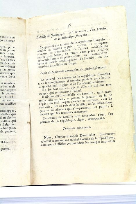 PIÈCES relatives à la prise de Mons par le Lieutenant-Général …