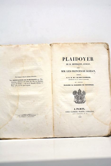 Plaidoyer pour Mm. Les princes de Rohan, contre S. A. …