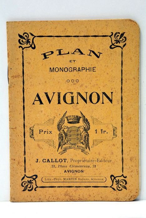 PLAN ET monographie. Avignon.