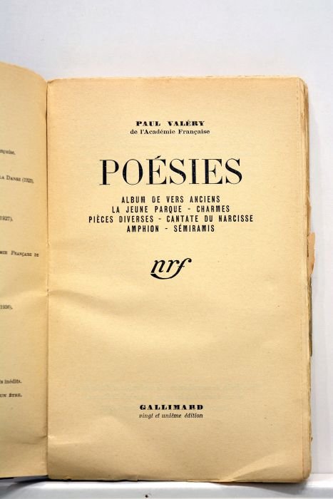 Poésies. Album de vers anciens, La jeune parque, Charmes, Pièces …