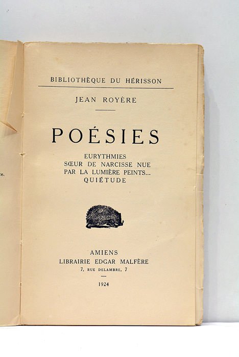 Poésies. Eurythmies. Soeur de Narcisse nue. Par la lumière peints… …