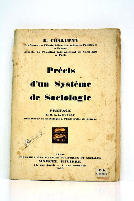 Précis d'un Système de Sociologie.