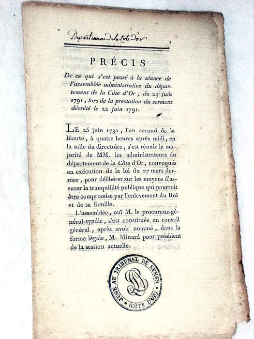 PRÉCIS de ce qui s'est passé à la séance de …