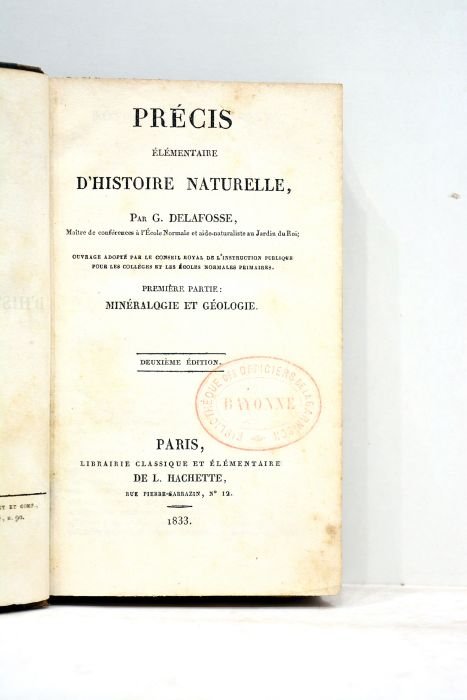 Précis élémentaire d'Histoire naturelle. Ouvrage adopté par le conseil royal …