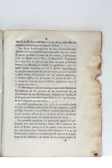 PRECIS POUR LE SIEUR JEAN-FRANÇOIS LE TELLIER, PROPRIÉTAIRE DE L'IMPRIMERIE …
